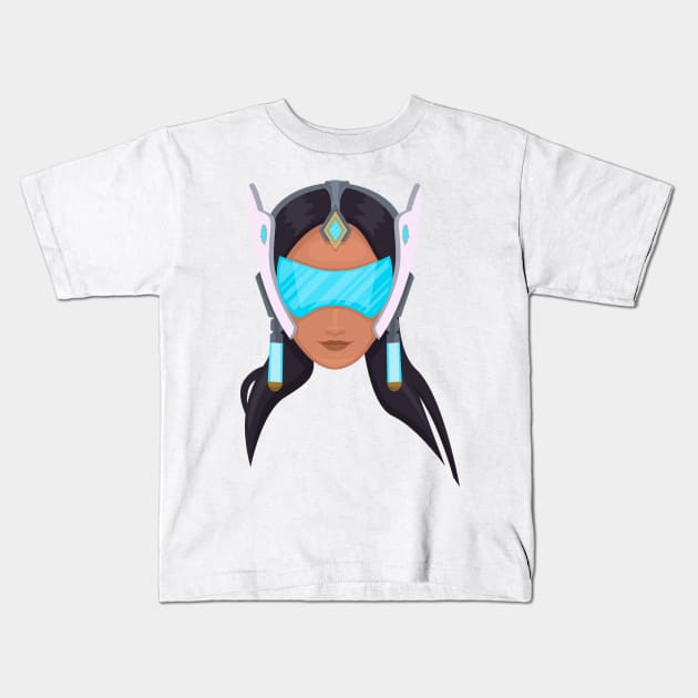 Symmetra minimalist Kids T-Shirt by Mellamanpel